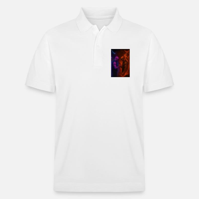 Feuer gegen Eis Duell der Elemente - Stanley/Stella Unisex Bio-Poloshirt PREPSTER - Weiß