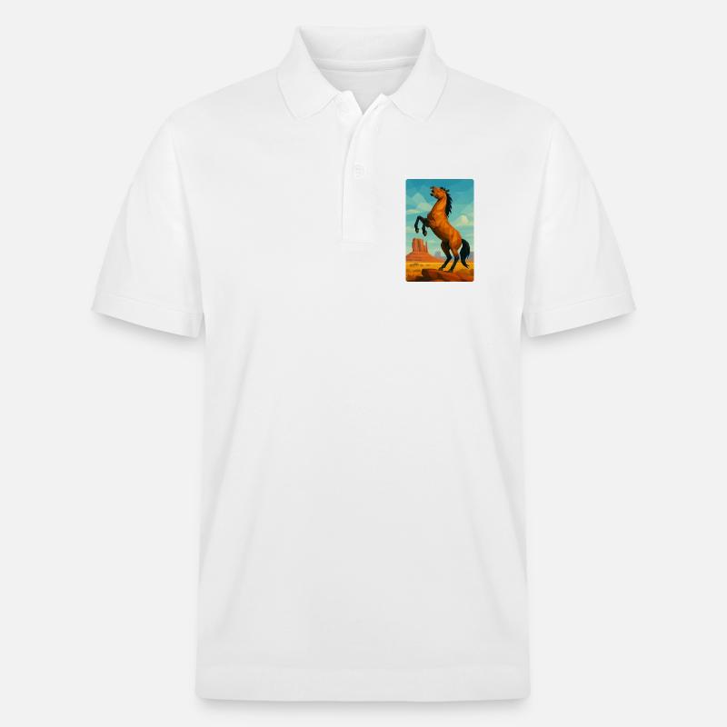Polynature Wildpferd - Stanley/Stella Unisex Bio-Poloshirt PREPSTER - Weiß