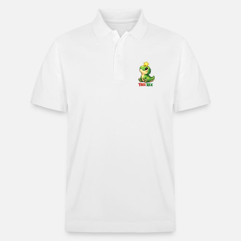 Tree Rex Dino T Rex - Stanley/Stella Unisex Bio-Poloshirt PREPSTER - Weiß