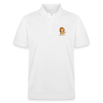 L’enfant lion sauvage et mignon - Polo PREPSTER bio Stanley/Stella Unisexe - blanc - Devant - Roxy (174cm) & Andy (188cm)