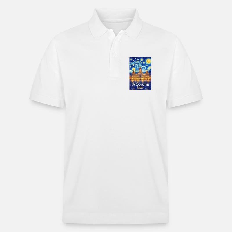 A Coruna Spain - Stanley/Stella Unisex Bio-Poloshirt PREPSTER - Weiß
