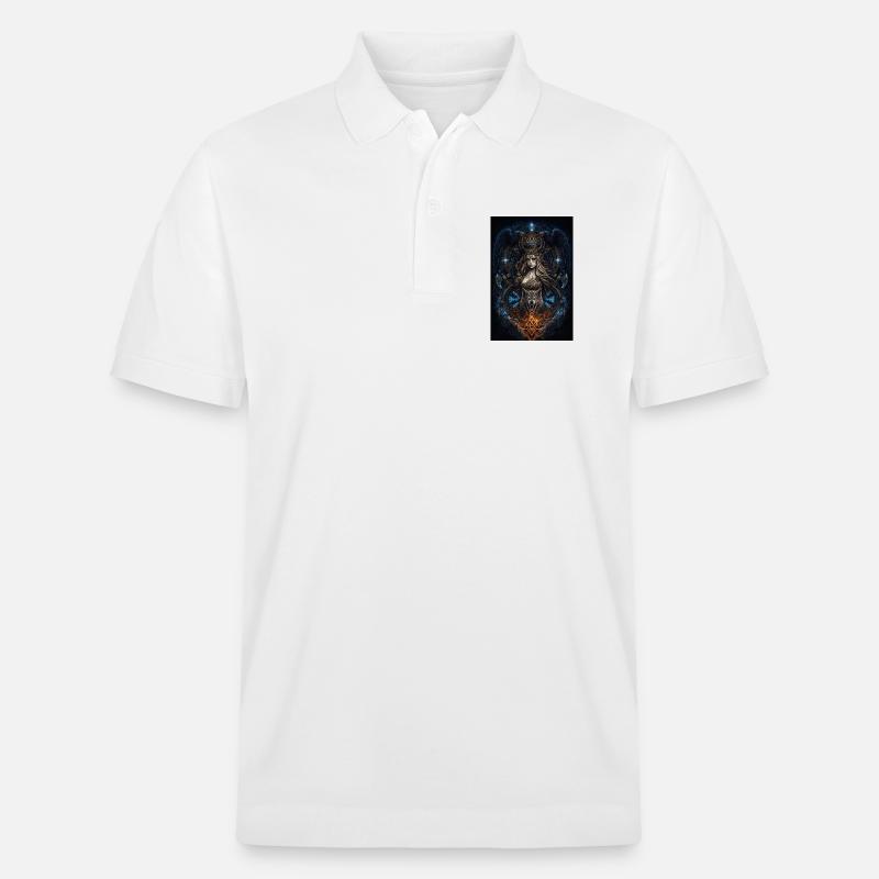 Wikinger Freya Hugin & Munin Wolf Runen - Stanley/Stella Unisex Bio-Poloshirt PREPSTER - Weiß