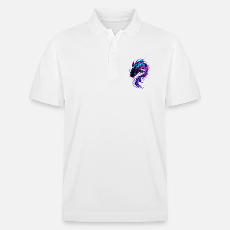 Neon Koi Flow - Stanley/Stella Unisex Bio-Poloshirt PREPSTER - Weiß