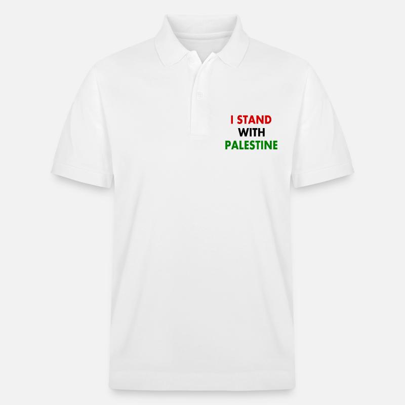 I stand with palestine - Polo PREPSTER bio Stanley/Stella Unisexe - blanc