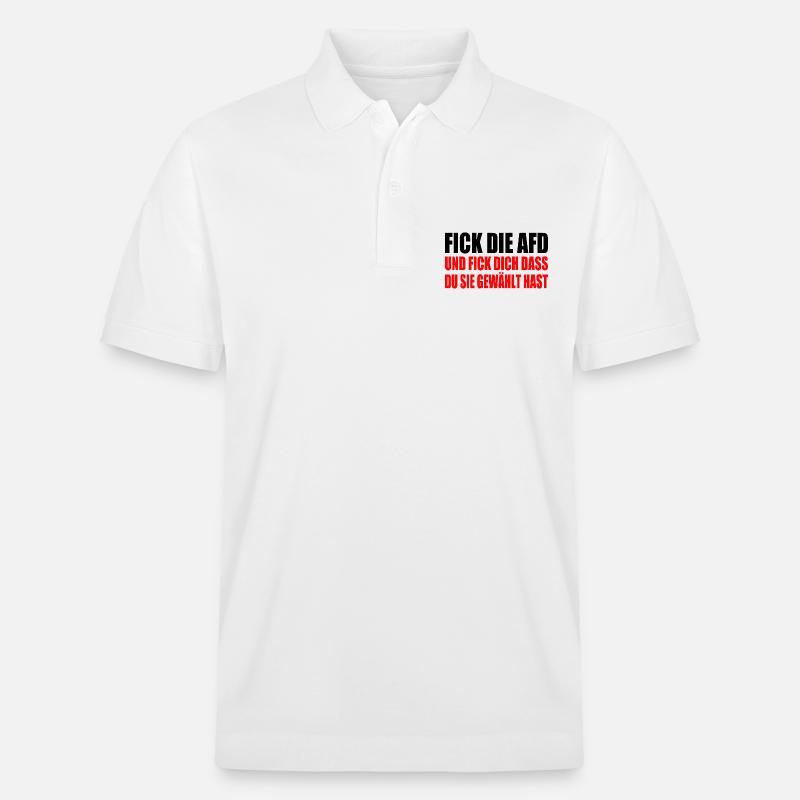 fick die afd - Stanley/Stella Unisex Bio-Poloshirt PREPSTER - Weiß