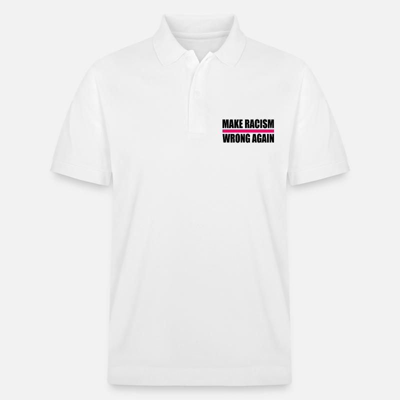 make racism wrong again - Stanley/Stella Unisex Bio-Poloshirt PREPSTER - Weiß