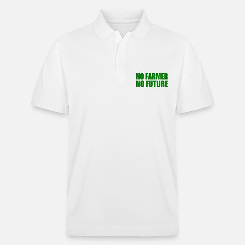 No farmer no future - Polo PREPSTER bio Stanley/Stella Unisexe - blanc