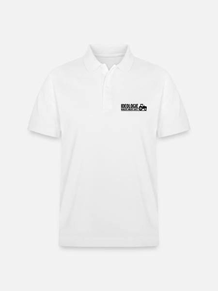 Ideology doesn't fill you up - Stanley/Stella Unisex Organic Polo Shirt PREPSTER - white