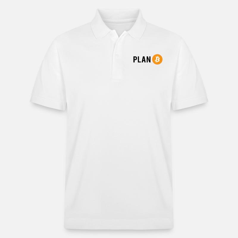Plan B - Bitcoin plan - Stanley/Stella Unisex Organic Polo Shirt PREPSTER - white
