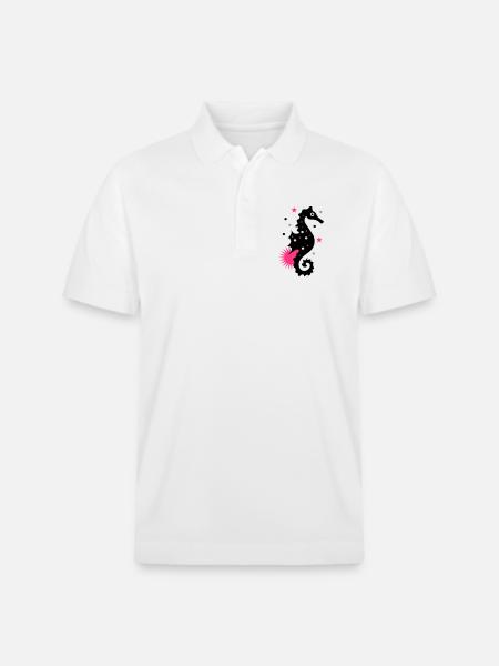 Seepferdchen - Stanley/Stella Unisex Bio-Poloshirt PREPSTER - Weiß