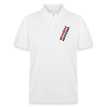 Aufsteiger 2026 Aufstieg - Stanley/Stella Unisex Bio-Poloshirt PREPSTER - Weiß - Vorne - Roxy (174cm) & Andy (188cm)