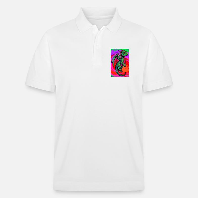 Drache - Stanley/Stella Unisex Bio-Poloshirt PREPSTER - Weiß
