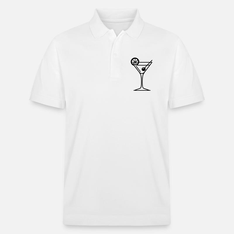 cocktail - Stanley/Stella PREPSTER unisex luomupikeepaita - valkoinen