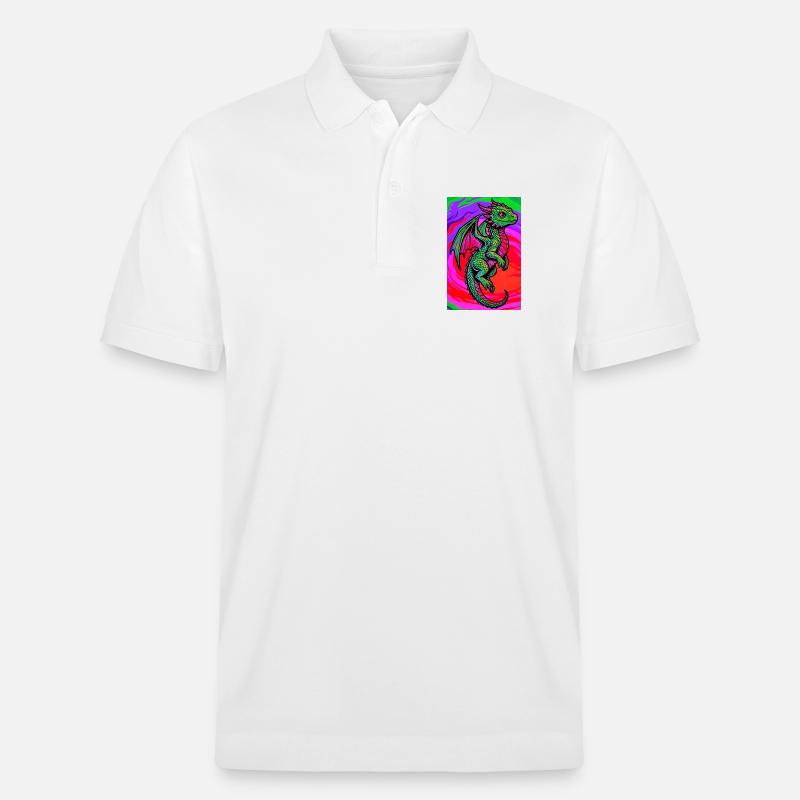Drache - Stanley/Stella Unisex Bio-Poloshirt PREPSTER - Weiß