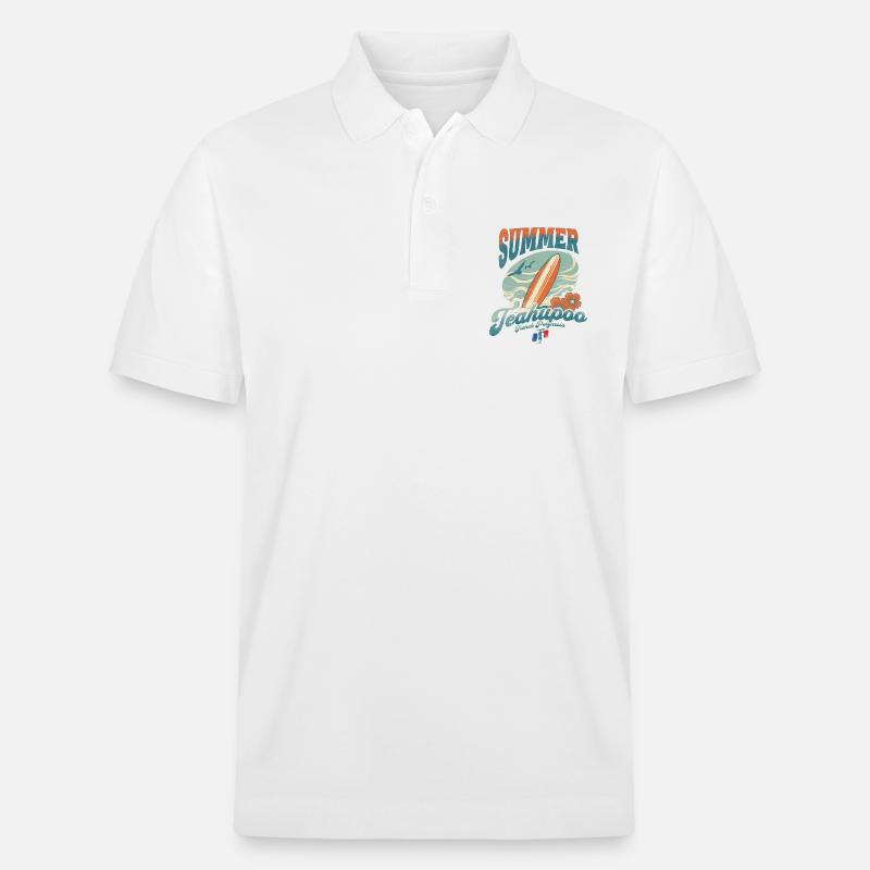 Summer Vibes 2024 Teahupoo - Polo PREPSTER bio Stanley/Stella Unisexe - blanc