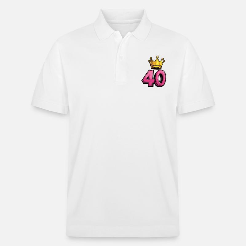 Couronne à 40 chiffres - Polo PREPSTER bio Stanley/Stella Unisexe - blanc