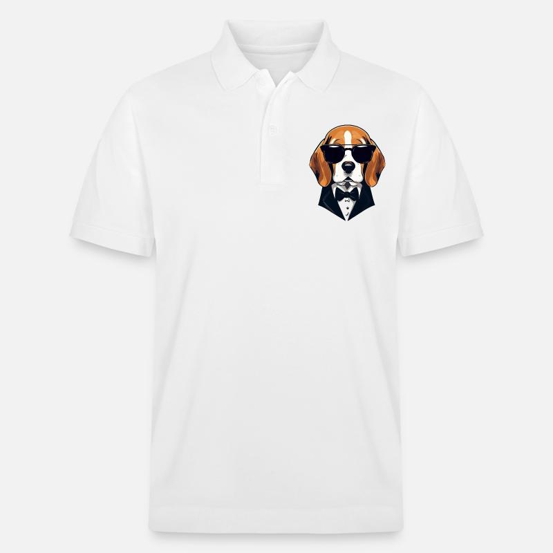 Beagle Das Modell - Stanley/Stella Unisex Bio-Poloshirt PREPSTER - Weiß