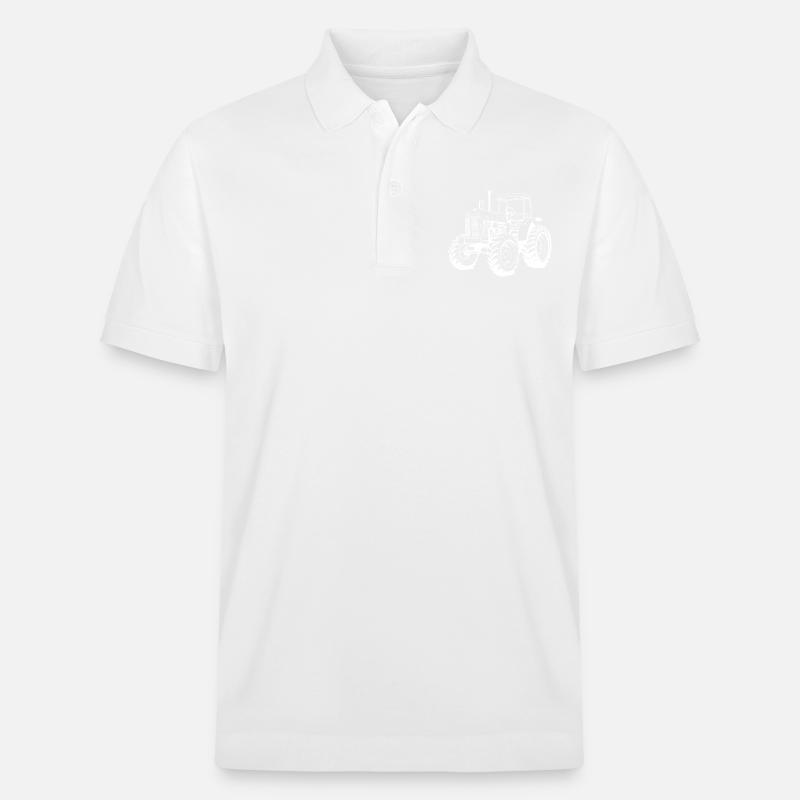 Traktor Symbol - Stanley/Stella Unisex Bio-Poloshirt PREPSTER - Weiß