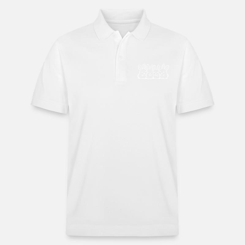 Hasen Team Niedlich - Stanley/Stella Unisex Bio-Poloshirt PREPSTER - Weiß