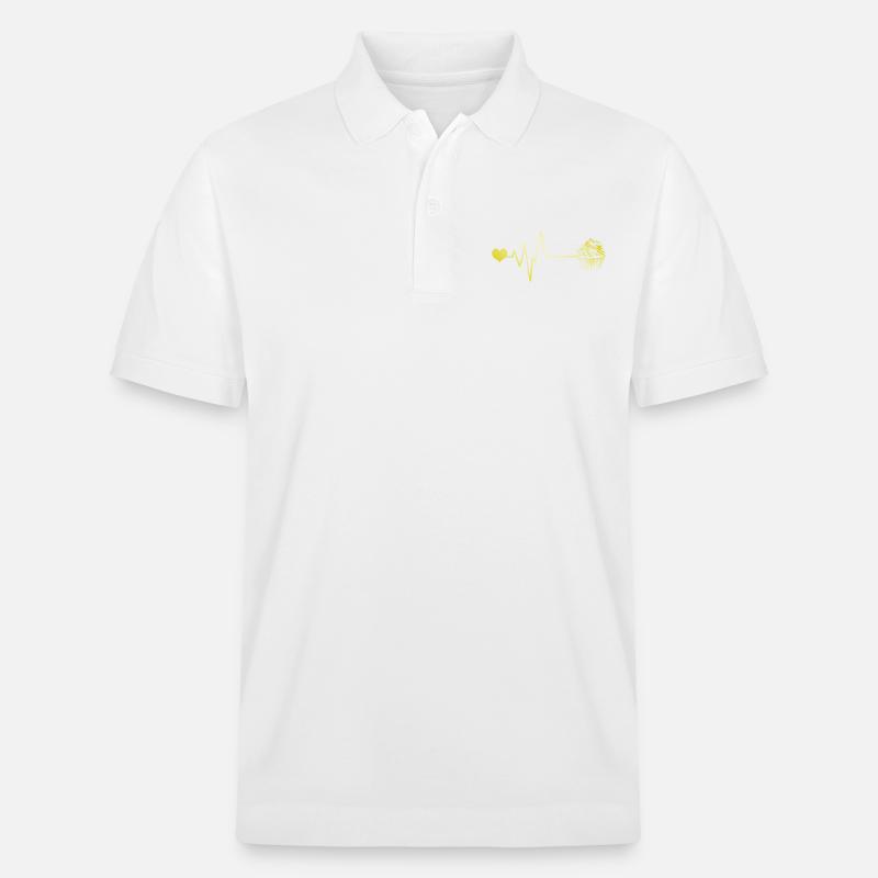 Muffin Pulse Coeur Amour - Polo PREPSTER bio Stanley/Stella Unisexe - blanc