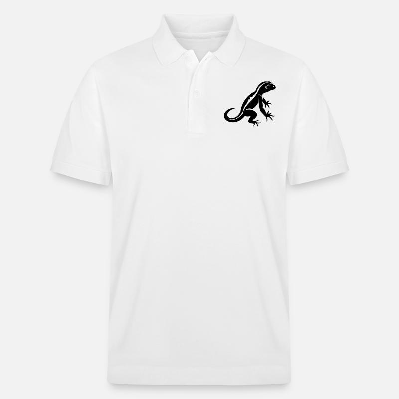 Eidechse - Stanley/Stella Unisex Bio-Poloshirt PREPSTER - Weiß