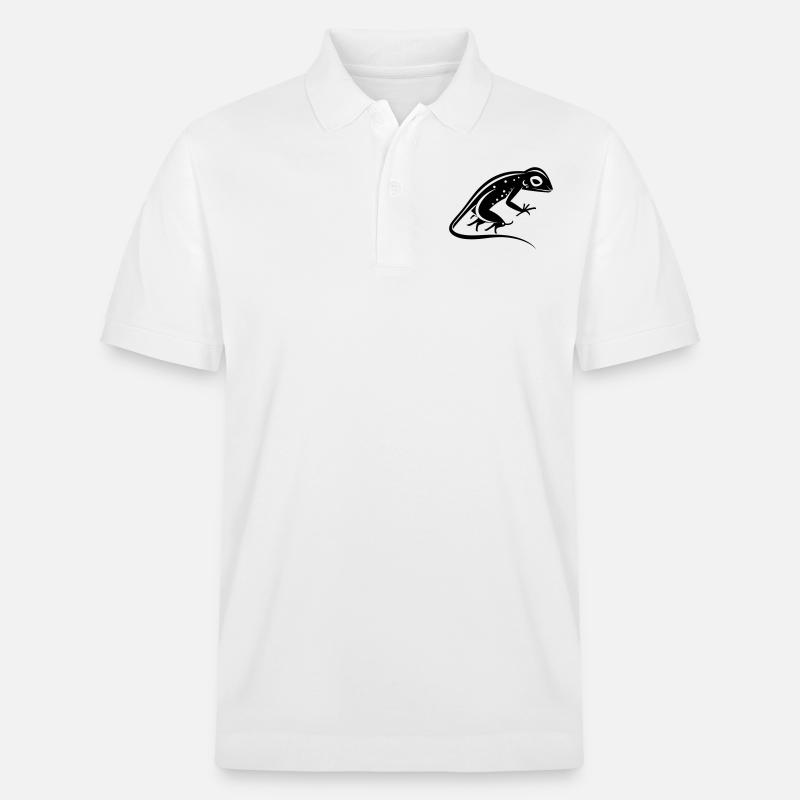 Eidechse - Stanley/Stella Unisex Bio-Poloshirt PREPSTER - Weiß