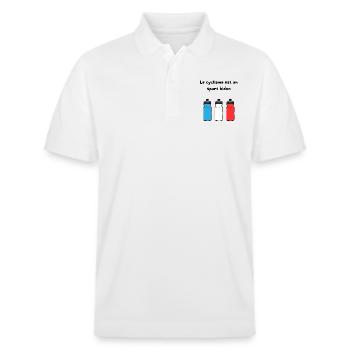 Le cyclisme est un sport bidon - Polo PREPSTER bio Stanley/Stella Unisexe - blanc - Devant - Roxy (174cm) & Andy (188cm)