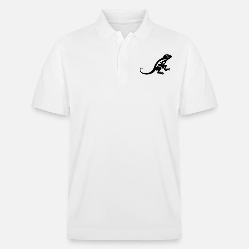 Eidechse - Stanley/Stella Unisex Bio-Poloshirt PREPSTER - Weiß