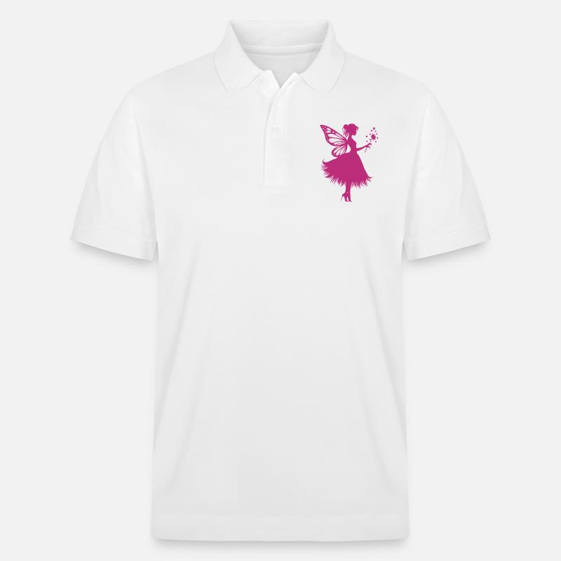 Fée magique avec fleur - Polo PREPSTER bio Stanley/Stella Unisexe - blanc