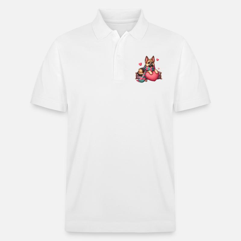 Deutscher Schäferhund - Stanley/Stella Unisex Bio-Poloshirt PREPSTER - Weiß