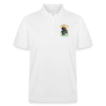 Reggae Love Forever Music - Stanley/Stella Unisex Bio-Poloshirt PREPSTER - Weiß - Vorne - Roxy (174cm) & Andy (188cm)