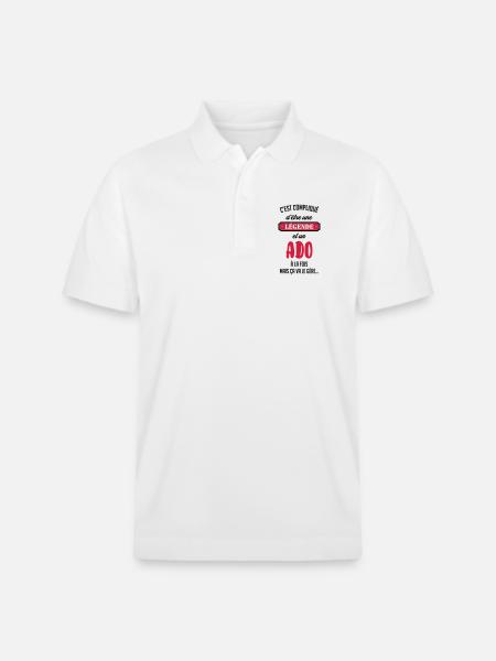 adolescent / enfant / ado / adolescente - Polo PREPSTER bio Stanley/Stella Unisexe - blanc