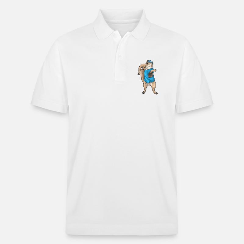 Eichhörnchen Baseball Baseballhandschuh - Stanley/Stella Unisex Bio-Poloshirt PREPSTER - Weiß