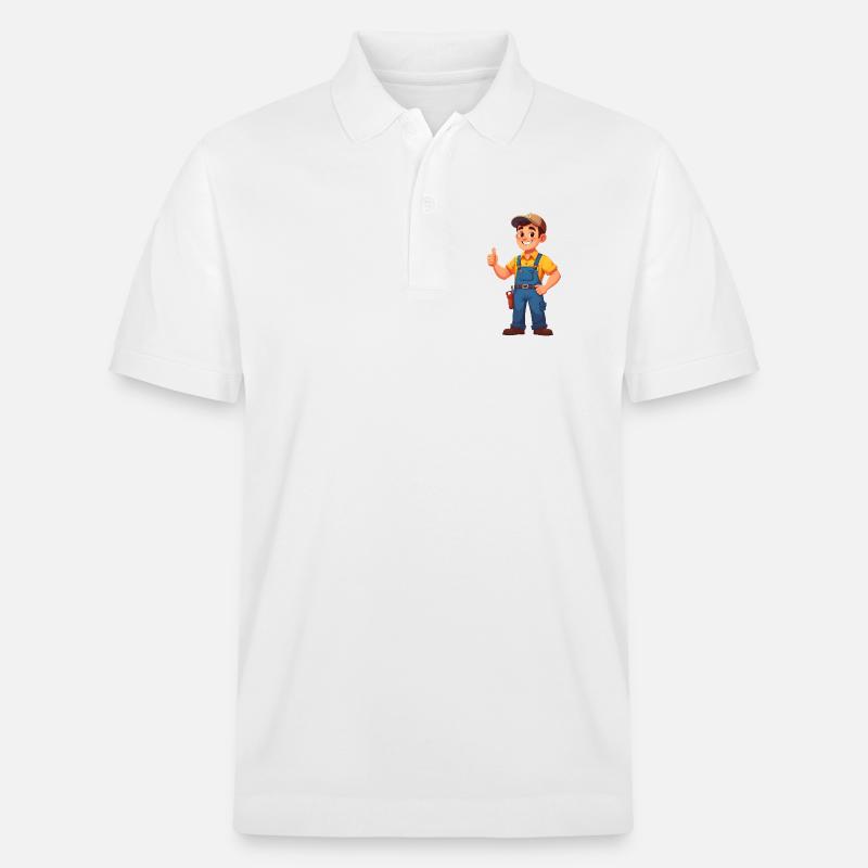 Mechaniker oder Handwerker - Stanley/Stella Unisex Bio-Poloshirt PREPSTER - Weiß