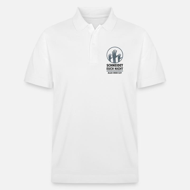 logo schneidet euch nicht - Stanley/Stella Unisex Bio-Poloshirt PREPSTER - Weiß