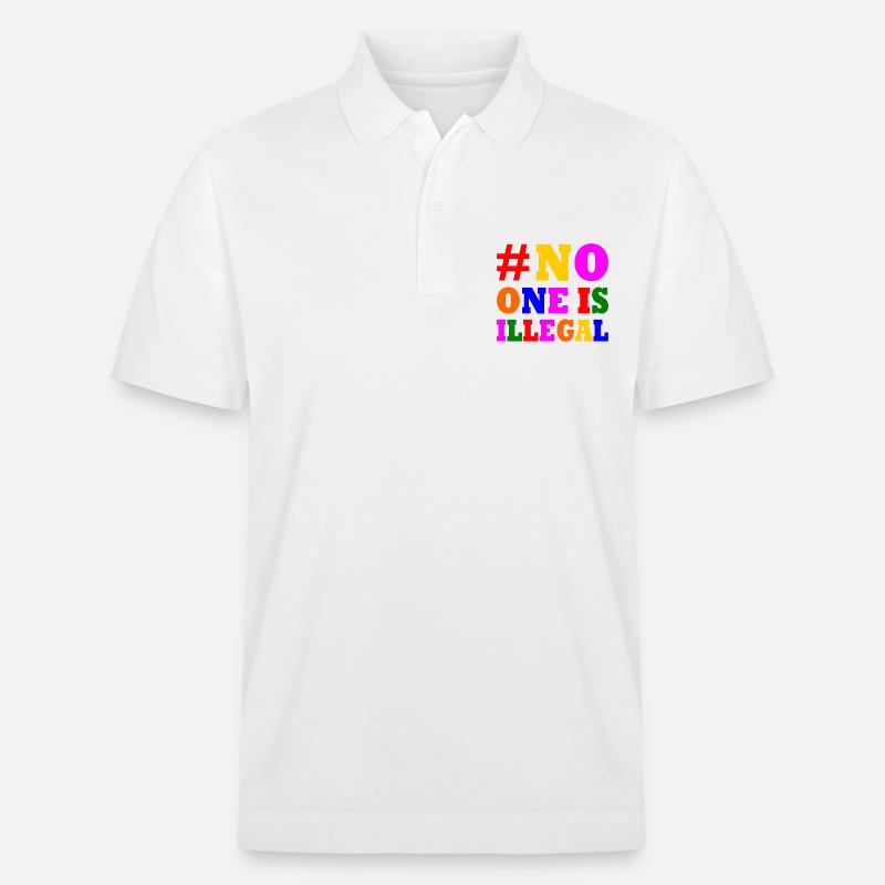 No one is illegal - Stanley/Stella Unisex Bio-Poloshirt PREPSTER - Weiß