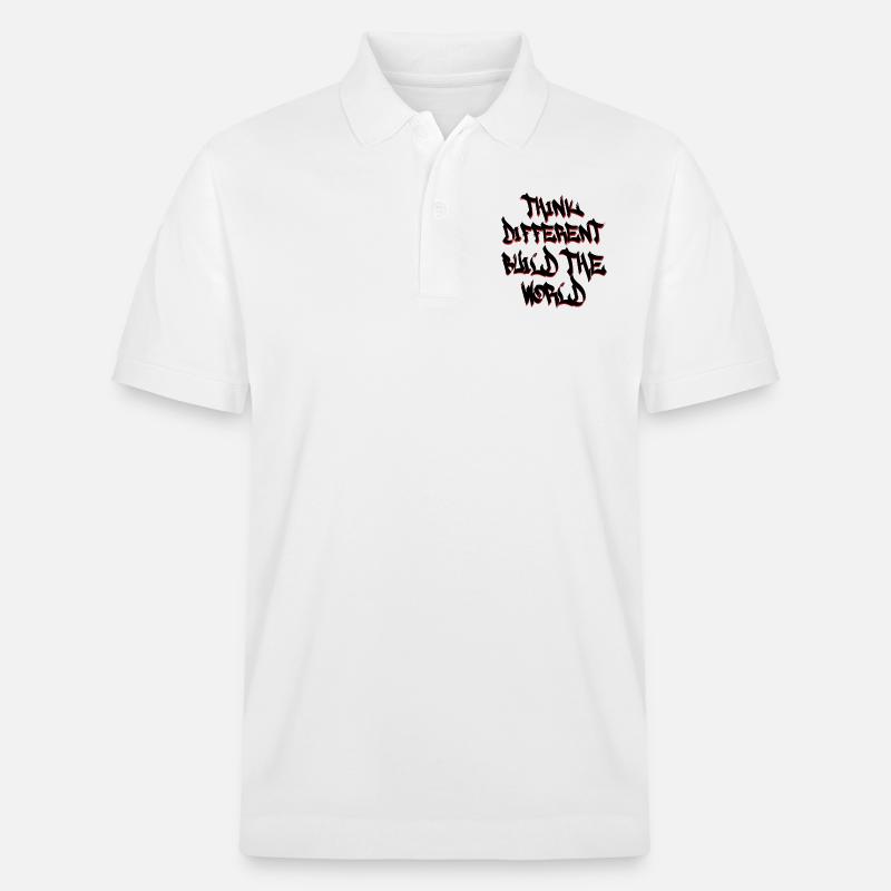 Think Different construit le monde - Polo PREPSTER bio Stanley/Stella Unisexe - blanc