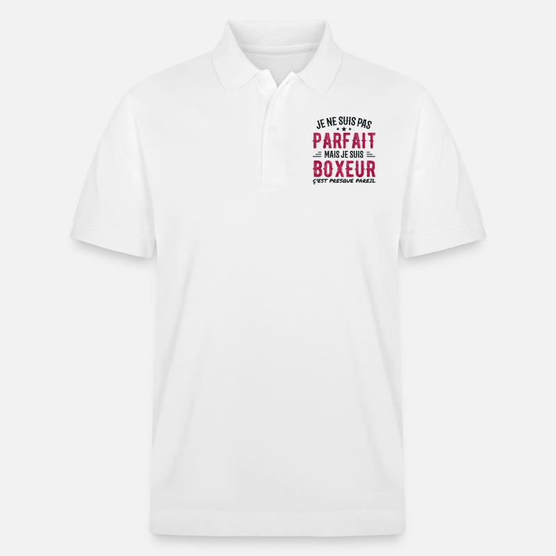 Pas Parfait Mais Boxeur - Polo PREPSTER bio Stanley/Stella Unisexe - blanc