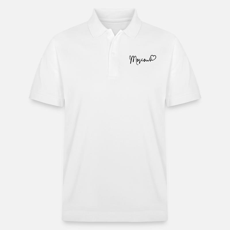 Moscou Heartbeat Russie Moscou - Polo PREPSTER bio Stanley/Stella Unisexe - blanc