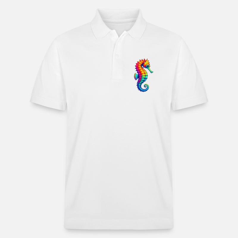 Seepferdchen - Stanley/Stella Unisex Bio-Poloshirt PREPSTER - Weiß