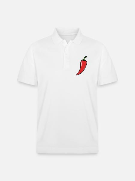 Chili Schote Scharf Comic - Stanley/Stella Unisex Bio-Poloshirt PREPSTER - Weiß
