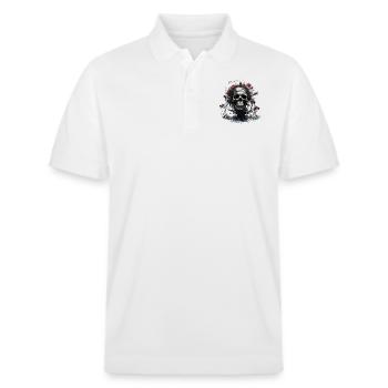 Geheimnisvolle Schädel Und Bäume - Stanley/Stella Unisex Bio-Poloshirt PREPSTER - Weiß - Vorne - Roxy (174cm) & Andy (188cm)