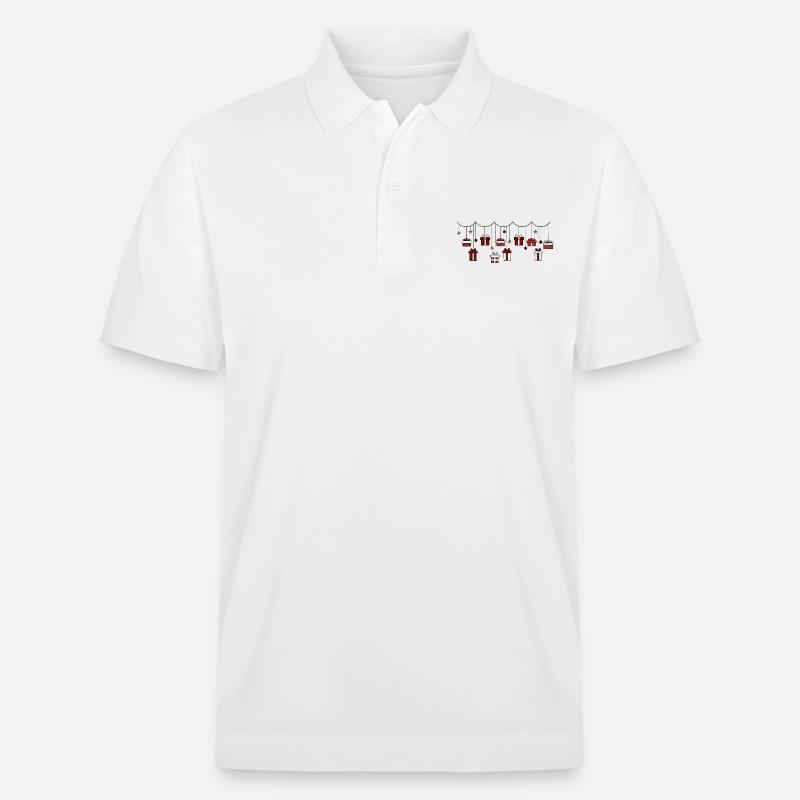 Weihnachten Girlande - Stanley/Stella Unisex Bio-Poloshirt PREPSTER - Weiß