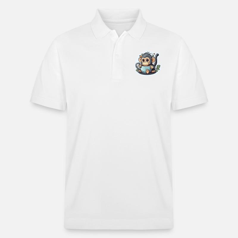 Käffchen - Stanley/Stella Unisex Bio-Poloshirt PREPSTER - Weiß