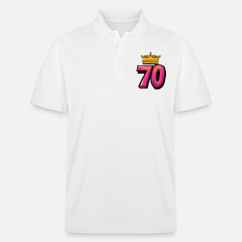70 Zahl Krone - Stanley/Stella Unisex Bio-Poloshirt PREPSTER - Weiß