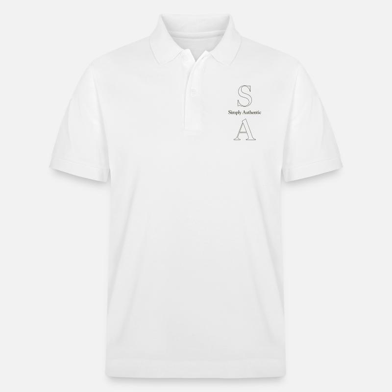 Simply Authentic Statement Spruch - Stanley/Stella Unisex Bio-Poloshirt PREPSTER - Weiß