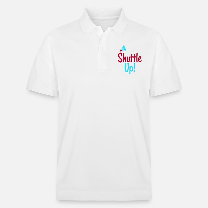 Badminton Shuttle Up - Federball - Polo PREPSTER bio Stanley/Stella Unisexe - blanc