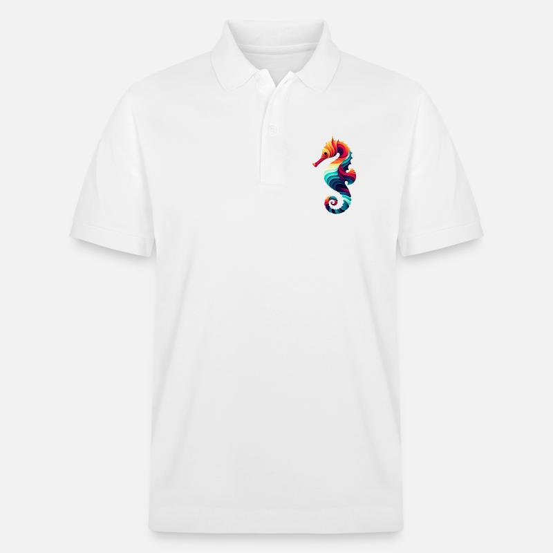 Seepferdchen - Stanley/Stella Unisex Bio-Poloshirt PREPSTER - Weiß