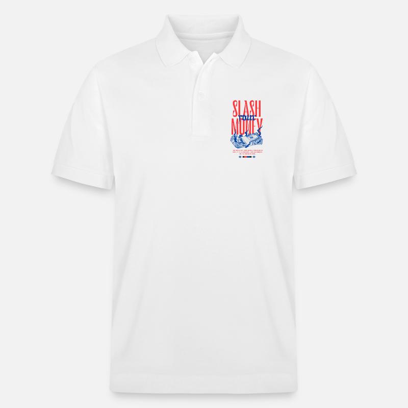 Éclaboussures d’Argent - Polo PREPSTER bio Stanley/Stella Unisexe - blanc