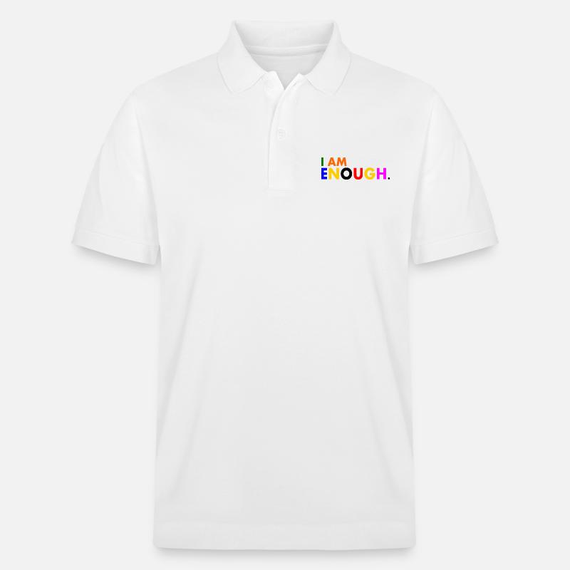 I am enough - Polo PREPSTER bio Stanley/Stella Unisexe - blanc